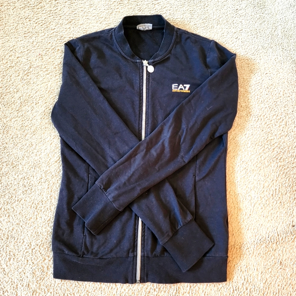 EA7 Emporio Armani black track jacket. Size S.